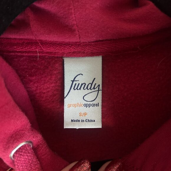 Fundy Victoria British Columbia Canada Red Hoodie Sweatshirt Size Small - Picture 4 of 8
